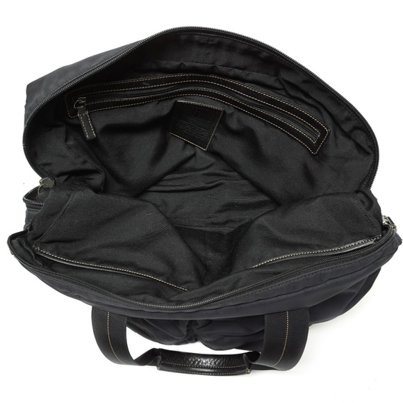 COACH LEATHERWARE CL Black Soft Nylon Duffle Bag M04 M-6464 - Picture 7 of 13